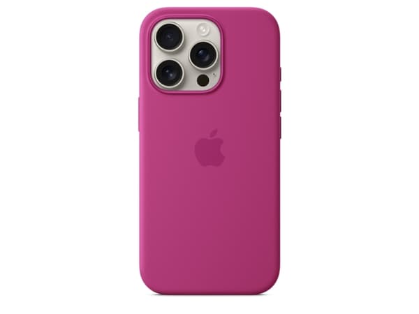 Apple - Baksidesskydd för mobiltelefon - MagSafe-kompatibilitet - silikon - Fuchsia - för iPhone 16 Pro
