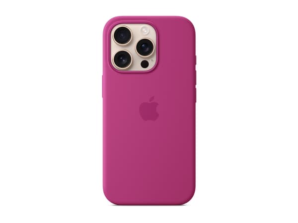 Apple - Baksidesskydd för mobiltelefon - MagSafe-kompatibilitet - silikon - Fuchsia - för iPhone 16 Pro