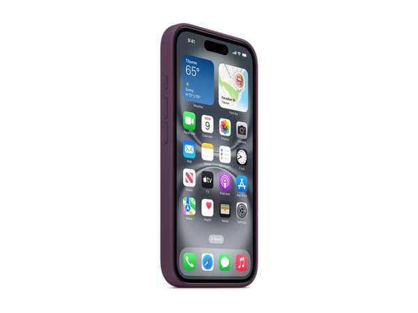 Apple - Baksidesskydd för mobiltelefon - MagSafe-kompatibilitet - silikon - plommon - för iPhone 16