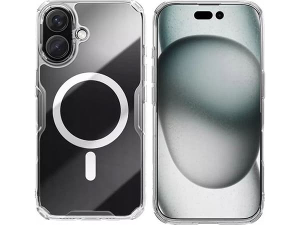 Nillkin Nature Pro magneettinen kotelo MagSafe iPhone 16 - läpinäkyvä valkoinen - läpinäkyvä valkoinen