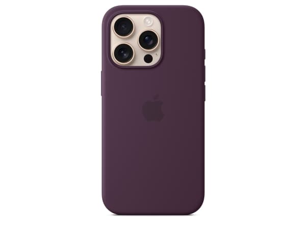 Apple iPhone 16 Pro Silicone Case with MagSafe - Plum, Cover, Apple, iPhone 16 Pro, 16 cm (6.3"), Plum colour