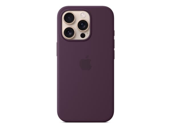 Apple iPhone 16 Pro Silicone Case with MagSafe - Plum, Cover, Apple, iPhone 16 Pro, 16 cm (6.3"), Plum colour