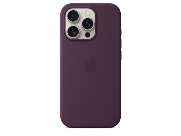 Apple iPhone 16 Pro Silicone Case with MagSafe - Plum, Cover, Apple, iPhone 16 Pro, 16 cm (6.3"), Plum colour