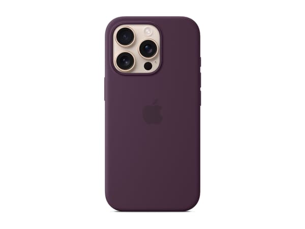 Apple iPhone 16 Pro Silicone Case with MagSafe - Plum, Cover, Apple, iPhone 16 Pro, 16 cm (6.3"), Plum colour