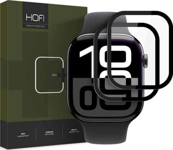 Hofi SZKŁO HYBRYDOWE HOFI HYBRID PRO+ 2-PACK APPLE WATCH 10 (46 MM) BLACK
