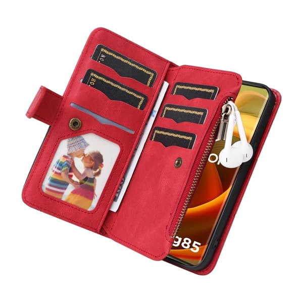 KS Plånboksfodral till Motorola Moto G85 - Röd