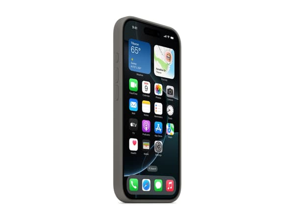 Apple - Baksidesskydd för mobiltelefon - MagSafe-kompatibilitet - silikon - stone grey - för iPhone 16 Pro