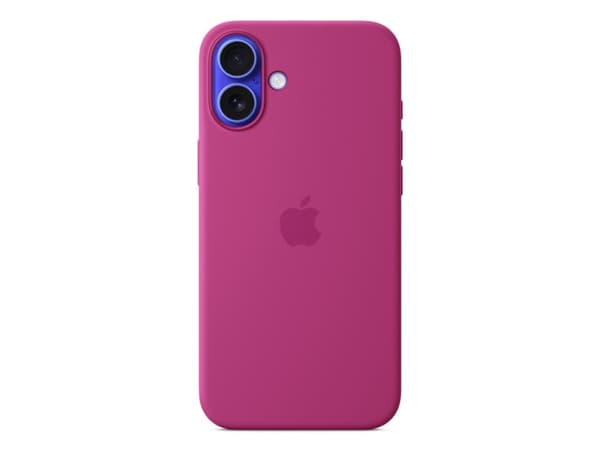 Apple - Baksidedeksel for mobiltelefon - MagSafe-samsvar - silikon - Fuchsia - for iPhone 16 Plus