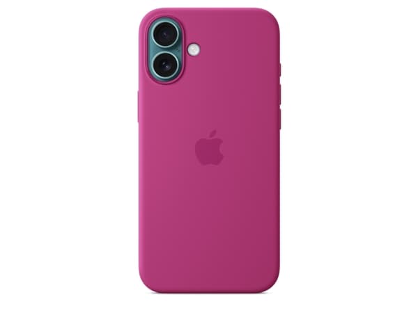 Apple - Baksidedeksel for mobiltelefon - MagSafe-samsvar - silikon - Fuchsia - for iPhone 16 Plus
