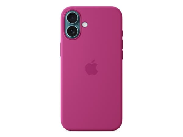 Apple - Baksidedeksel for mobiltelefon - MagSafe-samsvar - silikon - Fuchsia - for iPhone 16 Plus