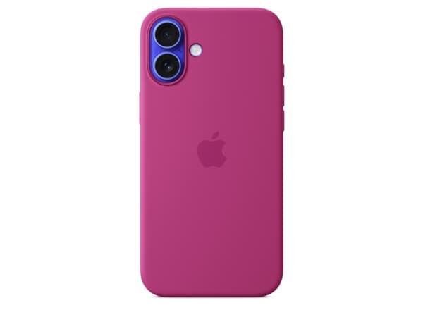 Apple - Baksidedeksel for mobiltelefon - MagSafe-samsvar - silikon - Fuchsia - for iPhone 16 Plus
