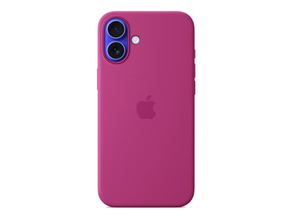 Apple - Baksidedeksel for mobiltelefon - MagSafe-samsvar - silikon - Fuchsia - for iPhone 16 Plus