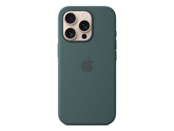 Apple - Baksidesskydd för mobiltelefon - MagSafe-kompatibilitet - silikon - lake green - för iPhone 16 Pro