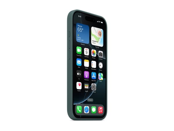 Apple - Baksidesskydd för mobiltelefon - MagSafe-kompatibilitet - silikon - lake green - för iPhone 16 Pro
