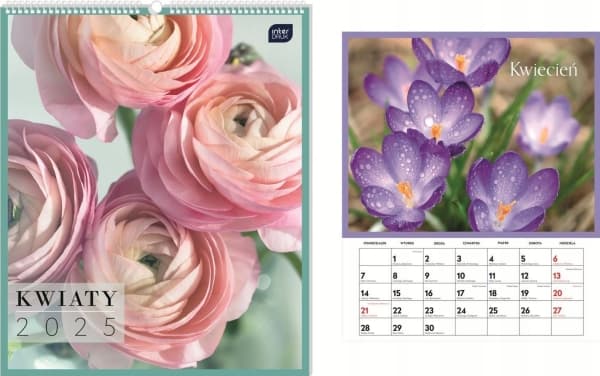 Tavleveggkalender 33,5x40cm Blomster