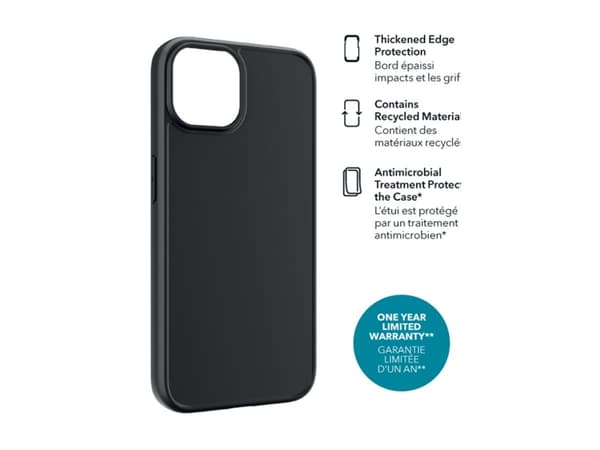 iFrogz Defence - Baksidesskydd för mobiltelefon - svart - för Apple iPhone 14