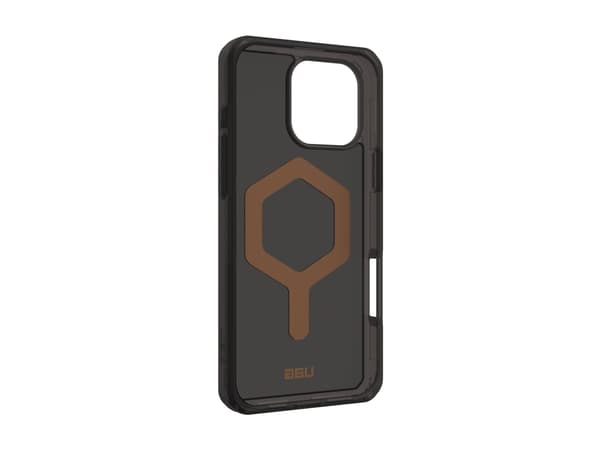 UAG Plyo Series - Baksidedeksel for mobiltelefon - MagSafe-samsvar - PC-bakplate, termoplastisk polyuretanramme (TPU) - svart/bronse - for Apple iPho
