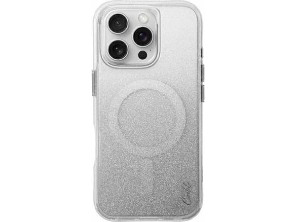 Deksel UNIQ etui Coehl Lumino iPhone 16 Pro 6,3" Magnetisk Lading sølv/gnistrende sølv