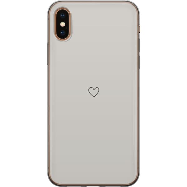 Apple iPhone XS Gennemsigtig cover Lille Hjerte