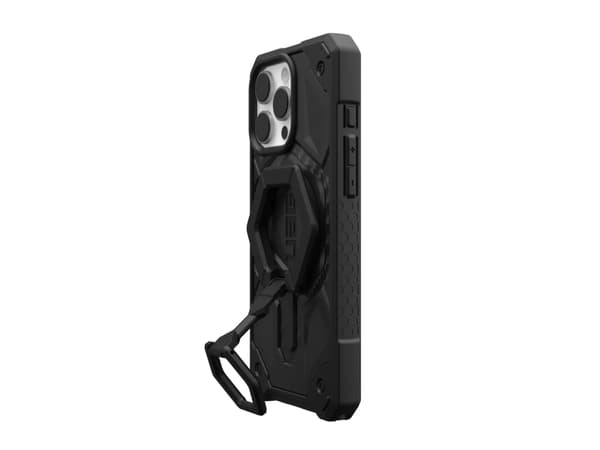 UAG UAG Monarch Pro Magsafe Bundle - beskyttelsesdeksel for iPhone 16 Pro Max kompatibel med MagSafe og magnetisk ringstativ (karbonfiber / svart)