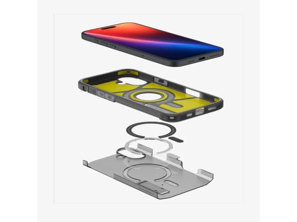 Spigen Tough Armor AI (MagFit), Cover, Apple, iPhone 16, 15.5 cm (6.1"), Black