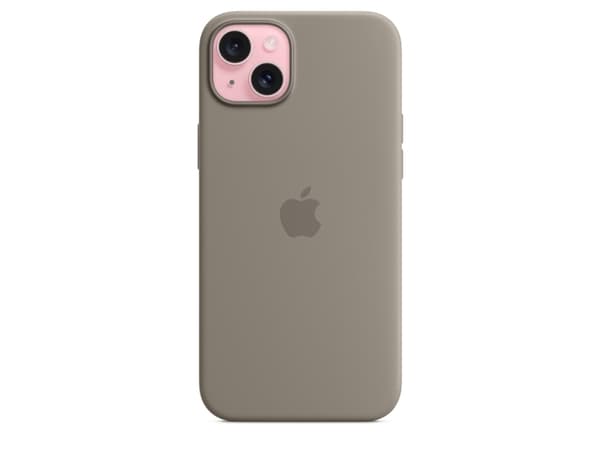 Apple - Baksidedeksel for mobiltelefon - MagSafe-samsvar - silikon - leire - for iPhone 15 Plus