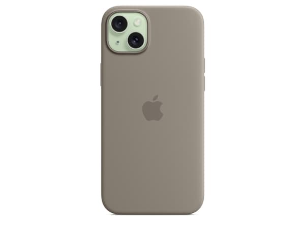 Apple - Baksidedeksel for mobiltelefon - MagSafe-samsvar - silikon - leire - for iPhone 15 Plus