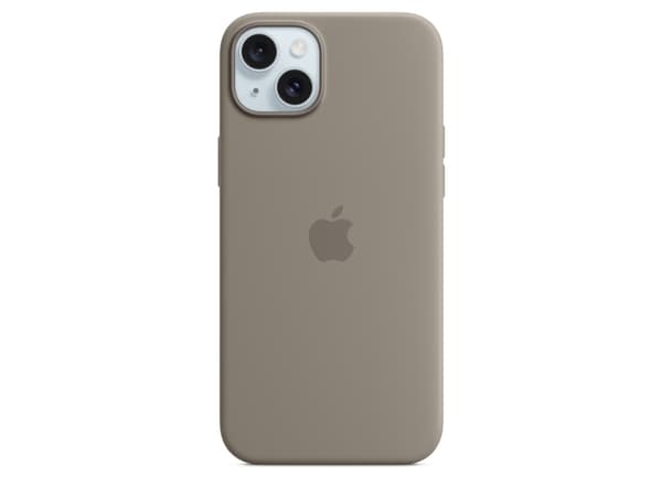 Apple - Baksidedeksel for mobiltelefon - MagSafe-samsvar - silikon - leire - for iPhone 15 Plus