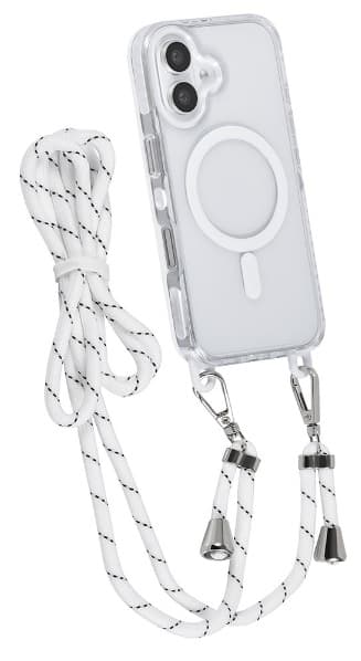 iPhone 16 Skal Transparent Magsafe kompatibelt Med Halsrem