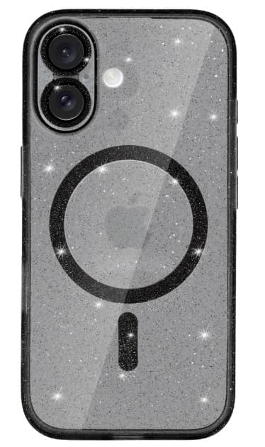 iPhone 16 Skal Magsafe kompatibel Glitter Svart
