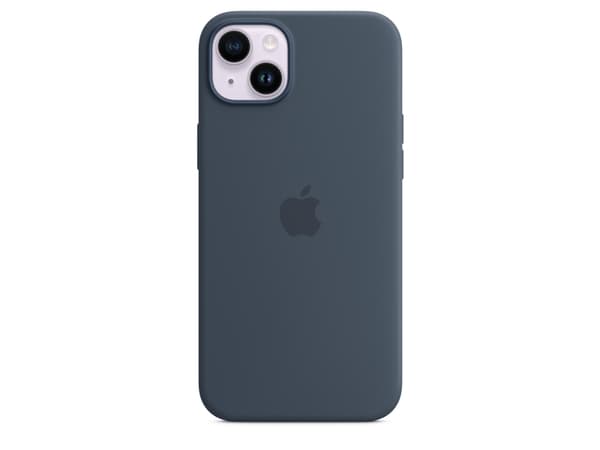 Apple - Baksidedeksel for mobiltelefon - MagSafe-samsvar - silikon - stormblå - for iPhone 14 Plus