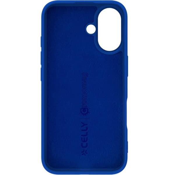 Celly Cromomag Magnetic Soft rubber case MagSafe iPhone 16 Blå