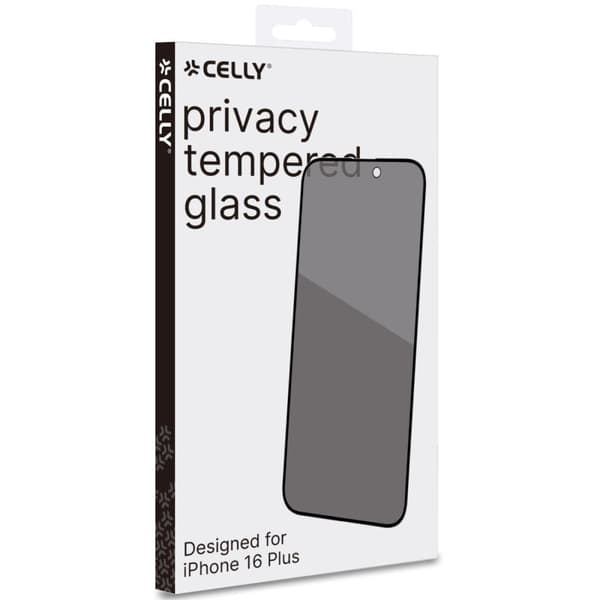 Celly Privacy Skärmskydd Härdat glas iPhone 16 Plus