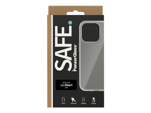 SAFE. by PanzerGlass - Baksidesskydd för mobiltelefon - självreparerande TPU - transparent - för Apple iPhone 11