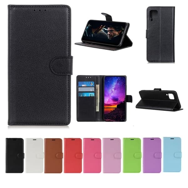 Plånboksfodral Samsung Galaxy A12 - Olika färger Röd