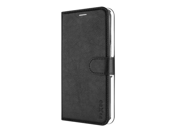 FIXED Opus - Vikbart fodral för mobiltelefon - konstläder - svart - för Apple iPhone 16 Plus
