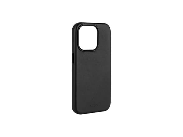 FIXED MagLeather - Baksidedeksel for mobiltelefon - MagSafe-samsvar - ekte skinn - svart - for Apple iPhone 16 Pro