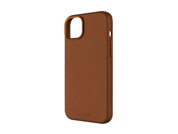 FIXED MagLeather - Baksidesskydd för mobiltelefon - MagSafe-kompatibilitet - genuint läder - brun - för Apple iPhone 16 Pro