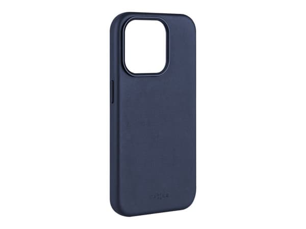FIXED MagLeather - Baksidedeksel for mobiltelefon - MagSafe-samsvar - ekte skinn - blå - for Apple iPhone 16 Pro Max