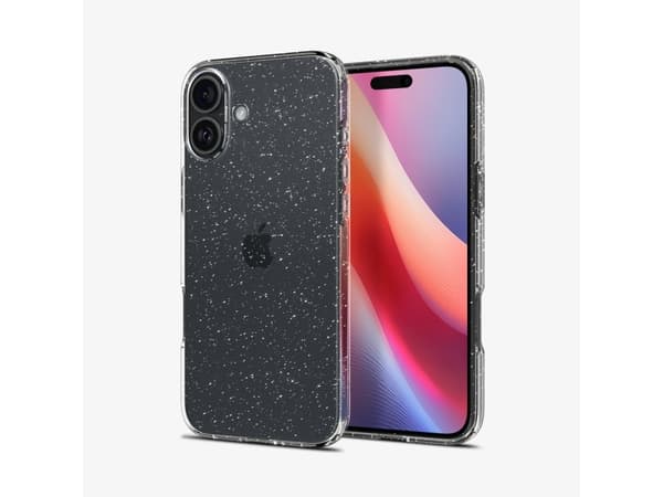 Spigen Liquid Crystal Glitter, Omslag, Apple, iPhone 16, 15,5 cm (6.1"), Transparent