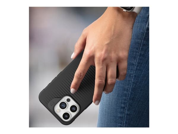ZAGG Luxe - Baksidedeksel for mobiltelefon - MagSafe-samsvar - svart (snap) - for Apple iPhone 15 Pro Max