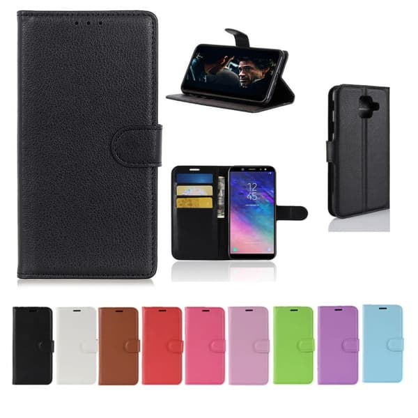 Plånboksfodral Samsung Galaxy A6 (2018) - Olika färger Röd