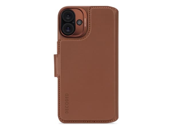 Decoded Leather Detachable Wallet, Lommebok-etui, Apple, iPhone 16 Plus, 17 cm (6.7"), Brun