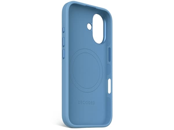 Dekoodattu silikonikotelo, kansi, Apple, iPhone 16, 15,5 cm (6,1"), sininen