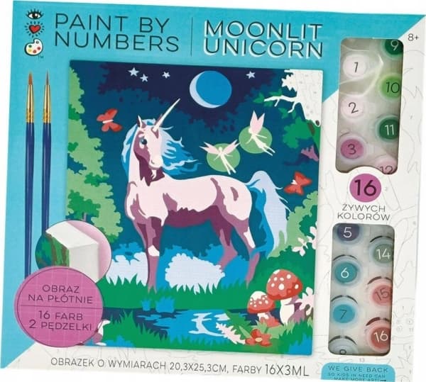 Maleri etter tall Unicorn 20,3x25,3cm 9201 STNUX