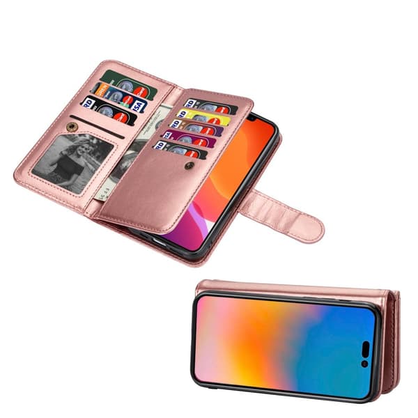 iPhone 15 Pro Max - Effektfullt och Stiligt 9-Kort Plånboksfodral