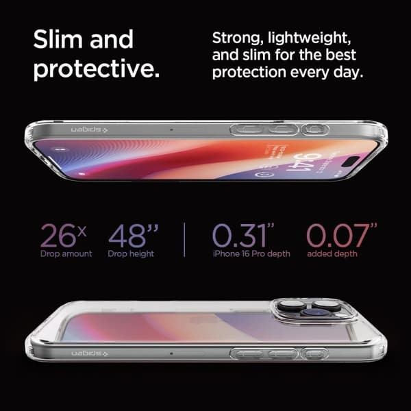 Spigen iPhone 16 Pro Case Ultra Hybrid Crystal Clear