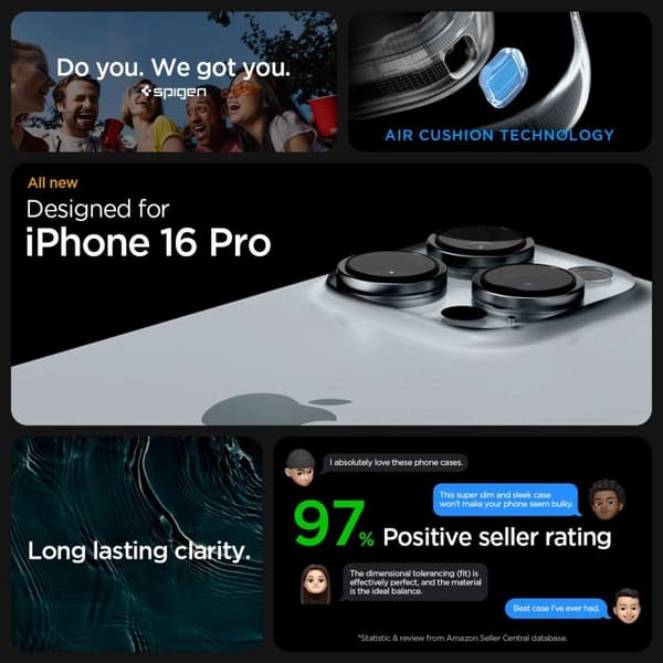 Spigen iPhone 16 Pro Case Ultra Hybrid Matte Black