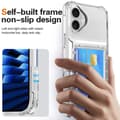 Miniatyrbild 5 av 9: Skal Kortfack Kickstand iPhone 16 Plus Transparent
