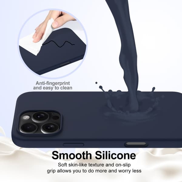 MagSafe Silikonskal iPhone 16 Pro Mörkblå